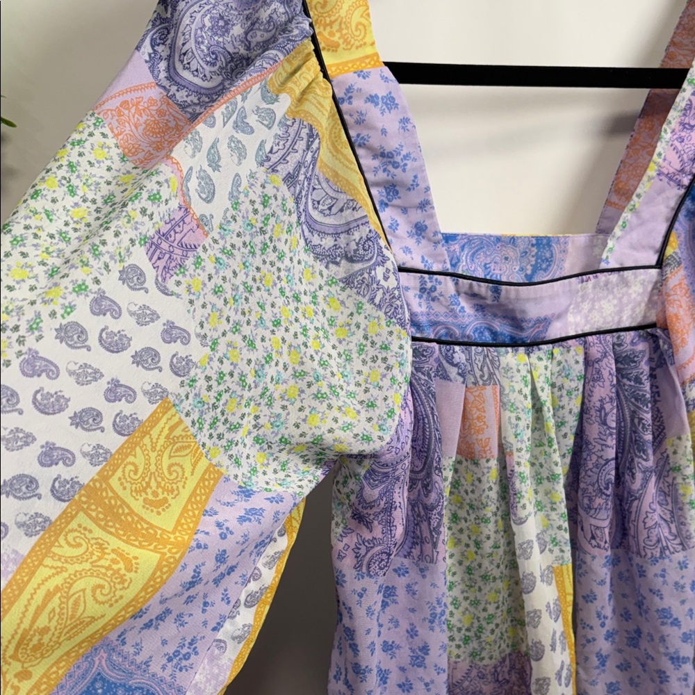 ASOS Multicolor Patchwork Blouse - Picture 4 of 10